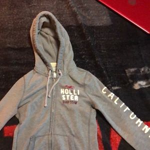 Hollister gray zip up jacket